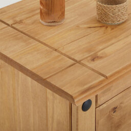 Mews Corona Sideboard 3 Door Solid Distressed Waxed Pine Mexican Style 3 Door 3 Drawer Cupboard - thumbnail 4