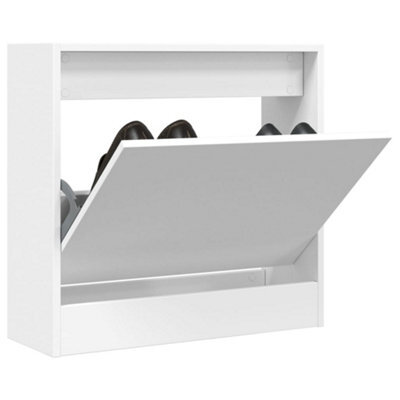 Berkfield Shoe Cabinet White 60X21X57 Cm Engineered Wood - image 1
