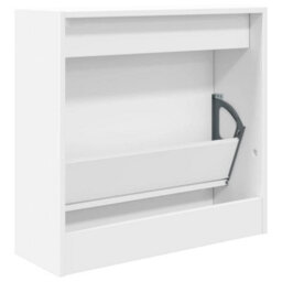 Berkfield Shoe Cabinet White 60X21X57 Cm Engineered Wood - thumbnail 7