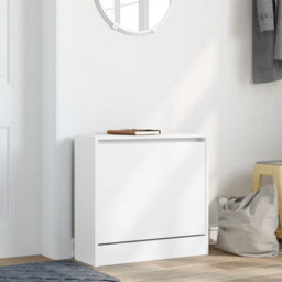 Berkfield Shoe Cabinet White 60X21X57 Cm Engineered Wood - thumbnail 3