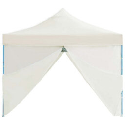 Berkfield Folding Pop-Up Party Tent With 8 Sidewalls 3X9 M Cream - thumbnail 6