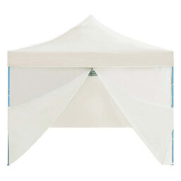 Berkfield Folding Pop-Up Party Tent With 8 Sidewalls 3X9 M Cream - thumbnail 5