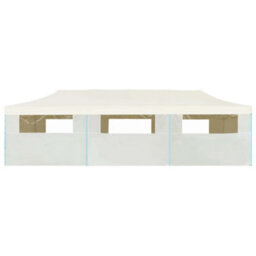 Berkfield Folding Pop-Up Party Tent With 8 Sidewalls 3X9 M Cream - thumbnail 3