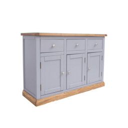 Cabinet Bits Biccari Grey 3 Drawer 3 Door Sideboard Chrome Knob - thumbnail 2