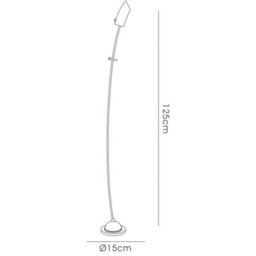 Luminosa Lighting Luminosa Lucia Floor Lamp In-Line Dimmer G9 Polished Chrome, Not Led/cfl Compatible - thumbnail 3