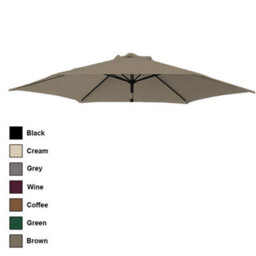 Rinse Bathrooms Brown Replacement Parasol Canopy Replacement Parasol Cover Fabric For Garden Umbrella 2.5M 6 Arm - thumbnail 2