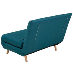 Wyld And Coco Nordicnest Small Sofa Bed - Sea Blue Fabric, 1-Seater Fold-Out Sleeper - thumbnail 8