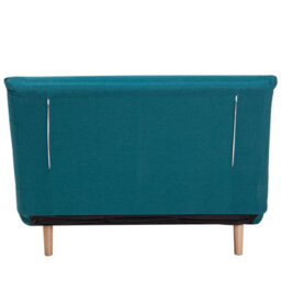 Wyld And Coco Nordicnest Small Sofa Bed - Sea Blue Fabric, 1-Seater Fold-Out Sleeper - thumbnail 7