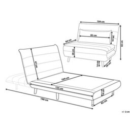 Wyld And Coco Nordicnest Small Sofa Bed - Sea Blue Fabric, 1-Seater Fold-Out Sleeper - thumbnail 3