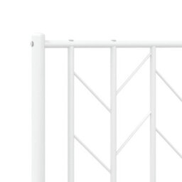 Berkfield Metal Bed Frame Without Mattress With Footboard White 183X213Cm - thumbnail 8