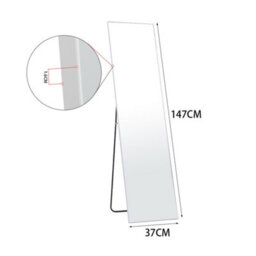 Living And Home White Rectangular Wall Mounted Or Freestanding Framed Full Length Mirror 37 Cm X 147 Cm - thumbnail 5