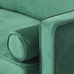 Homescapes Stanley Velvet Click Clack Sofa Bed With Armrests, Dark Green - thumbnail 6