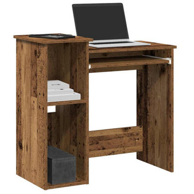 Berkfield Desk With Shelves Old Wood 84X40X78 Cm Engineered Wood - image 1