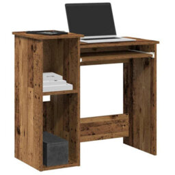 Berkfield Desk With Shelves Old Wood 84X40X78 Cm Engineered Wood - thumbnail 1