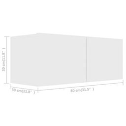 Berkfield 2 Piece Tv Cabinet Set White Engineered Wood - thumbnail 6