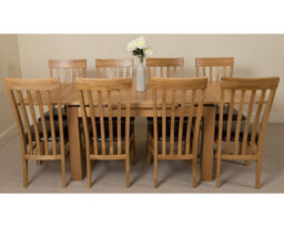 That's Furniture Richmond 140Cm - 220Cm Oak Extending Dining Table And 8 Chairs Dining Set With Harvard Chairs - thumbnail 2