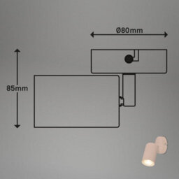 Briloner Wall Spotlight Beige Gu10 Max 9W Adjustable Head Metal Wall Light Indoor - thumbnail 3