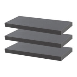 Harbour Housewares 60Cm Floating Wall Shelves- Grey - Photo Gallery Bookshelf Wall Shelves For Storage & Display - Set Of 3 - thumbnail 1