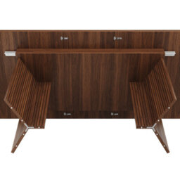Matteo Extendable Dining Table 120-160Cm - Rectangular Walnut Finish - thumbnail 9