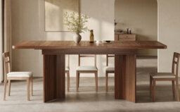 Matteo Extendable Dining Table 120-160Cm - Rectangular Walnut Finish - thumbnail 7