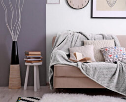 Waffle Flannel Fleece Throw Blanket Soft Warm Sofa Bed Travel (Silver Grey, King) - Pack Of 2 - thumbnail 4