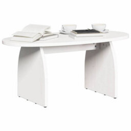 Berkfield Coffee Table White 80 X 40 X 35 Cm Solid Pine Wood - thumbnail 3