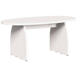 Berkfield Coffee Table White 80 X 40 X 35 Cm Solid Pine Wood - thumbnail 2