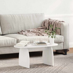 Berkfield Coffee Table White 80 X 40 X 35 Cm Solid Pine Wood - thumbnail 4