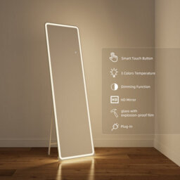 Fascinate Curved Full Length Illuminated Hollywood Mirror 160X50Cm - thumbnail 5