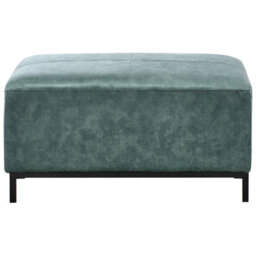 Beliani Traditional Ottoman Oslo Velvet Teal - thumbnail 4