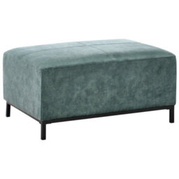 Beliani Traditional Ottoman Oslo Velvet Teal - thumbnail 1