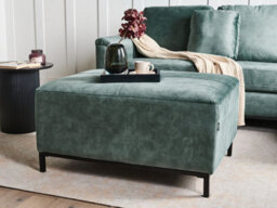 Beliani Traditional Ottoman Oslo Velvet Teal - thumbnail 2