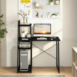 Black Computer Desk Laptop Pc Study Table Home Office Desk - thumbnail 6