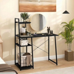 Black Computer Desk Laptop Pc Study Table Home Office Desk - thumbnail 1