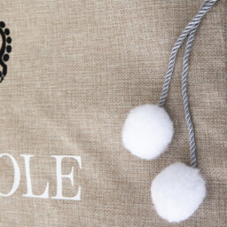 Shatchi North Pole Express Beige Hessian Sack Perfect For Holiday Gifts And Surprises - thumbnail 4
