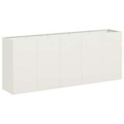 Berkfield Planter White 200X40X80 Cm Cold-Rolled Steel - thumbnail 2