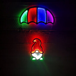 Samuel Alexander 60Cm Infinity Light Up Hanging Parachute Gonk Christmas Decoration With Multi Coloured Leds - thumbnail 1