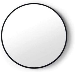 Deenz 50Cm Large Round Black Wall Mounted Mirror Aluminium Frame Bathroom Mirror