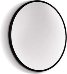 Deenz 50Cm Large Round Black Wall Mounted Mirror Aluminium Frame Bathroom Mirror - thumbnail 2