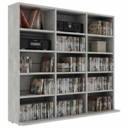 Walplus Cd Cabinet Concrete Grey 100X23X89.5 Cm Engineered Wood - thumbnail 3