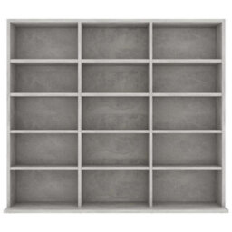 Walplus Cd Cabinet Concrete Grey 100X23X89.5 Cm Engineered Wood - thumbnail 4