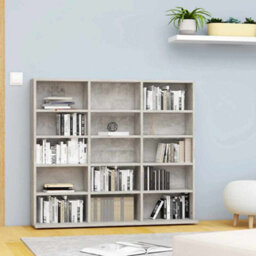 Walplus Cd Cabinet Concrete Grey 100X23X89.5 Cm Engineered Wood