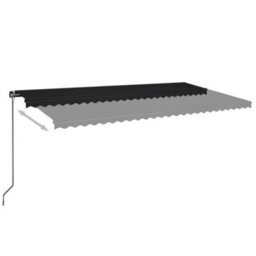Berkfield Manual Retractable Awning With Led 600X350 Cm Anthracite - thumbnail 3