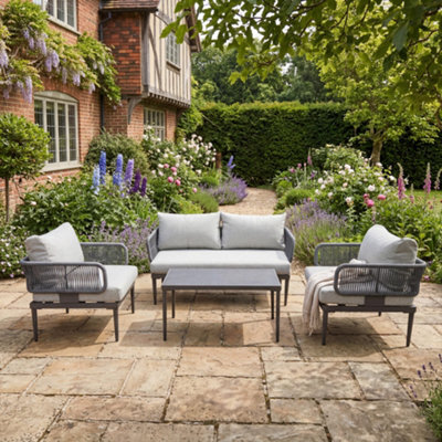 Artemis Home Soveria Outdoor Conversation Set - 2 Seat Sofa, 2 X Chairs + Table - image 1
