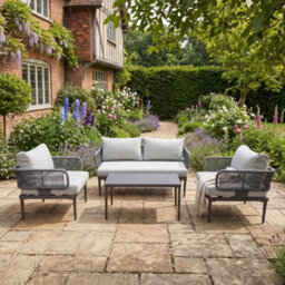 Artemis Home Soveria Outdoor Conversation Set - 2 Seat Sofa, 2 X Chairs + Table - thumbnail 3