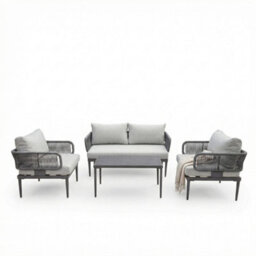 Artemis Home Soveria Outdoor Conversation Set - 2 Seat Sofa, 2 X Chairs + Table - thumbnail 4