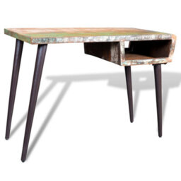 Berkfield Reclaimed Wood Desk With Iron Legs - thumbnail 7