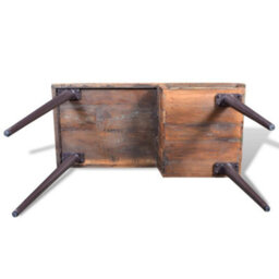 Berkfield Reclaimed Wood Desk With Iron Legs - thumbnail 5