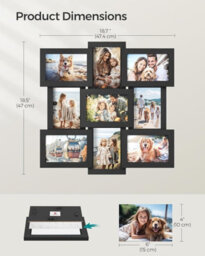 Songmics Picture Frame Collage For 9 Photos In 4X6, Picture Frames, Photo Frame Set, Glass, Assembly Required, Wall-Mounted - thumbnail 4