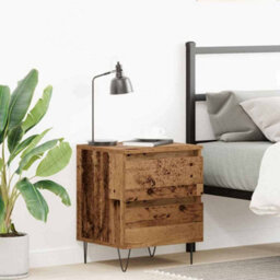 Berkfield Durable Bedside Cabinet Old Wood 40X35X50 Cm Engineered Wood - thumbnail 2